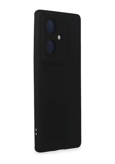 Vivo V29 Lite Uyumlu Kılıf Nano İçi Kadife Silikon - Siyah