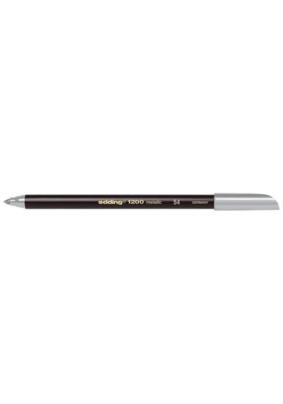 Edding 1200 Metalik Keçeli Kalem - Metalik Gümüş