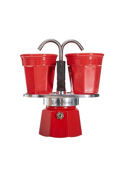 Bialetti - Set Mini Express: Ocak Üstü Espresso Pişirici + 2 Cups - Renk Kırmızı Sku: Smg8690010572554