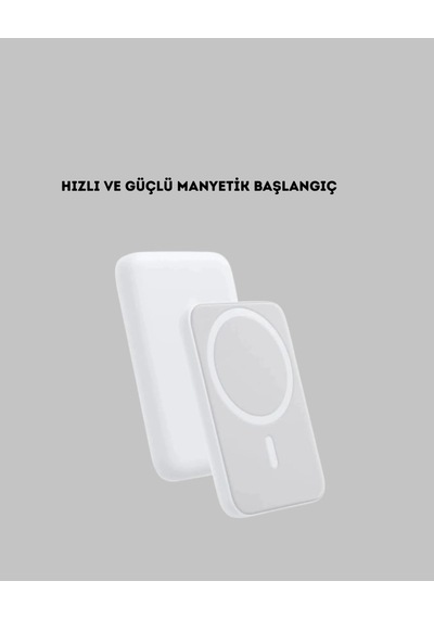 Manyetik Kablosuz Powerbank İphone 12/13/14/15 Uyumlu, Hızlı Şarjlı, Ultra Hafif Diğer