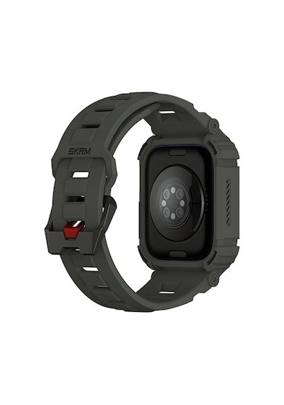 Watch 7 45mm Uyumlu 2in1 Tpu Kasa Koruyuculu Silikon Kordon Skinarma Mecha Yeşil