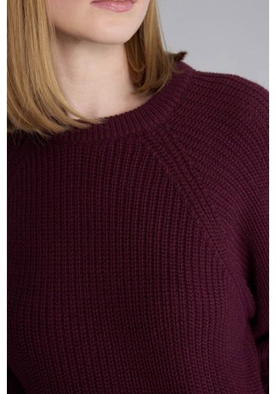 Defacto Regular Fit Triko Bordo Kadın Kazak L2567az/br350