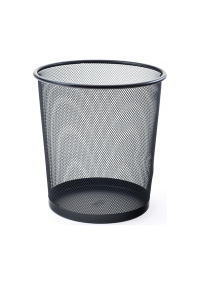 Mas Çöp Kovası Metal Tam Perforeli 10 Litre Siyah Paslanmaz Çöp Kovası