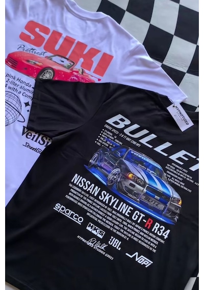 Suki And Bullet Couple T-shirt Seti Siyah
