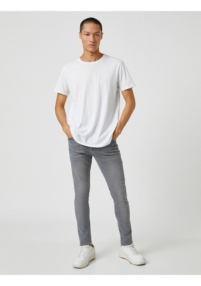 3SAM40025ND Koton Super Skınny Erkek Jean Pantolon GRİ Gri