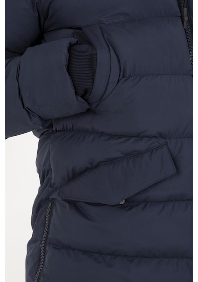Maraton Sportswear Regular Erkek Kapşonlu Uzun Kol Basic Lacivert Mont 21262-lacivert Lacivert