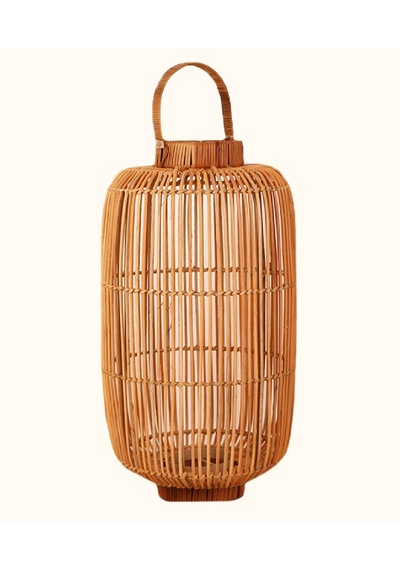 Koza Home Meander El Yapımı Dekoratif Rattan Mumluk 28x50x70 8937 Standart
