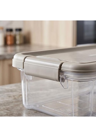 Orret Home Kilitli Saklama Kabı Şeffaf Organizer Pp Plastik Gıda Saklama Kabı Kapaklı Buzdolabı Düzenleyici İstiflenebilir Çok Amaçlı Saklama Kutusu 3 Litre 0