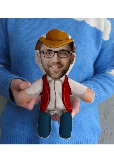 Kişiye Özel Fotoğraflı Kovboy Bebek Yastık-1