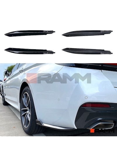 Bmw G30 M-tech Arka Tampon Bıçağı Sağ-sol Parlak Karbon