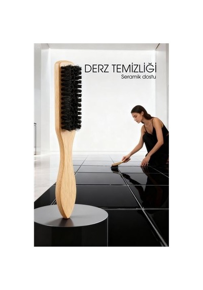 Zenvac Ahşap Saplı Derz Temizleme Fırçası Hassas Seramikler İçin Bristol Kıllı Fırça 722437 Zenvac29 Renkli