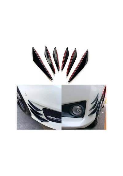 Üniversal Tampon Bıçağı Piano Black Sağ Sol 6 Adet