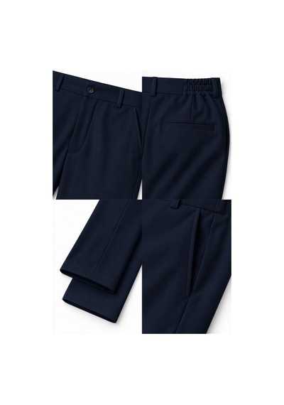 Goffra Erkek Flexon Ultra Esnek Relaxed Beli Lastikli Jogger Pantolon Lacivert M702-r0433-05