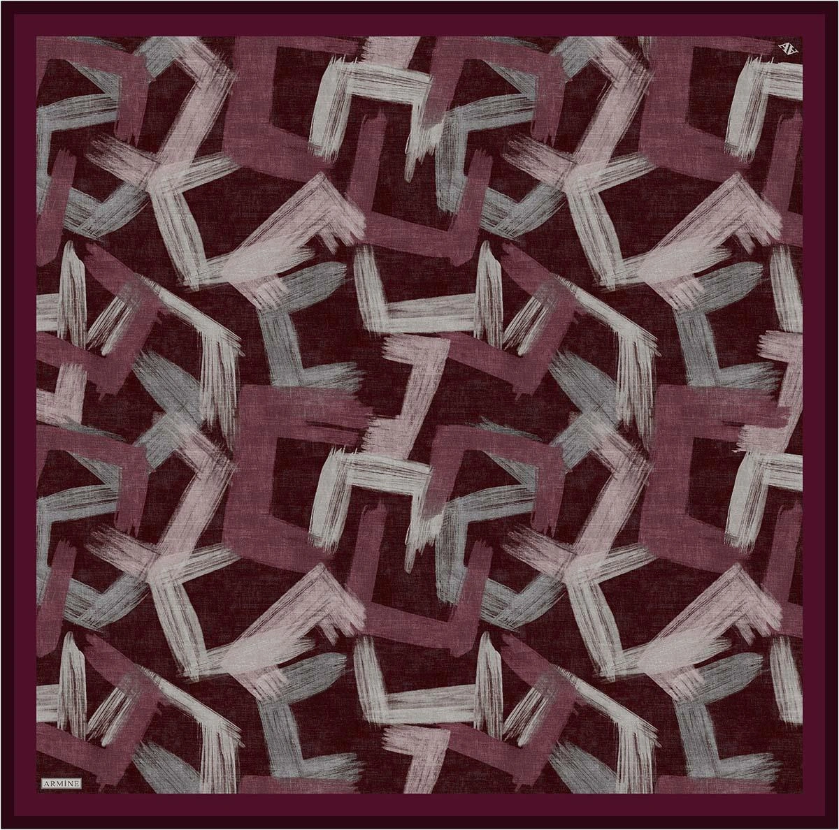 Armine Saf İpek Sura Eşarp 9413d 81 Bordo