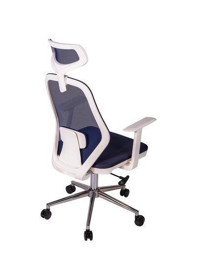 Dali Beyaz Fileli Yönetici Koltuğu Ergonomik Başlıklı Ofis Koltuğu Lacivert Diğer