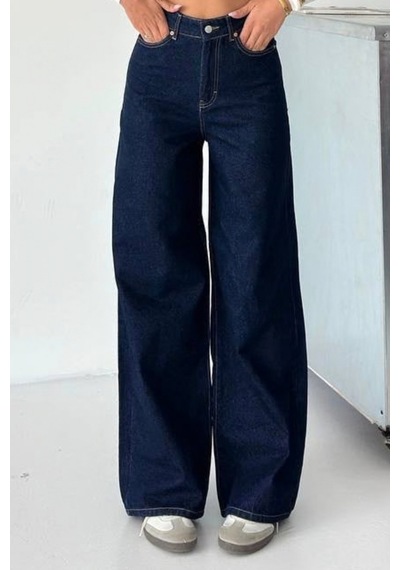 Balenbi Kadın Yüksek Bel Jean Salaş Kesim Extra Wide Leg Kot Pantolon 1240 - Premium Seri Lacivert 2334 Balenbi Kadın Yüksek Bel Jean Salaş Kesim Extra Wide Leg Kot Pantolon 1240 - Premium Seri Lacivert 2334