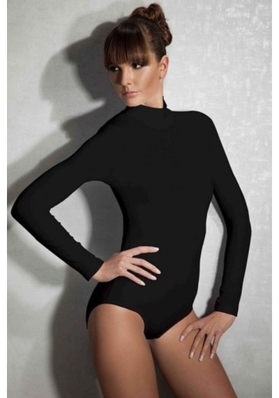 Doreanse 12407 Bayan Modal Uzun Kol Boğazlı Çıtçıtlı Siyah Body