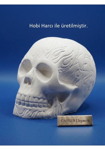 10cm Alev Desenli Kuru Kafa Heykeli 93110229