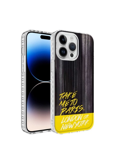 Apple Uyumlu iPhone 14 Pro Kilif Airbag Kenarli Renkli Desenli Elegans Kilif 560163255