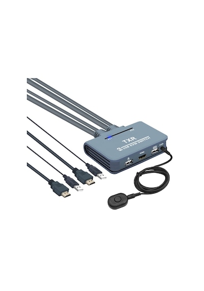 4732 HDMI KVM Switch 2 Port Usb Pc Tek Kasa Klavye Mouse Kontrol Çoklayıcı