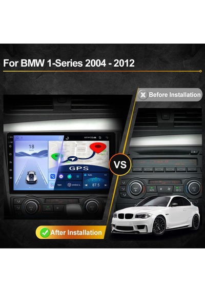 Bmw 1 Series A/c E81-e82-e87-e88 2004-2012 Uyumlu Multi Medya Navi Gasyon Usb Kamera Carplayer