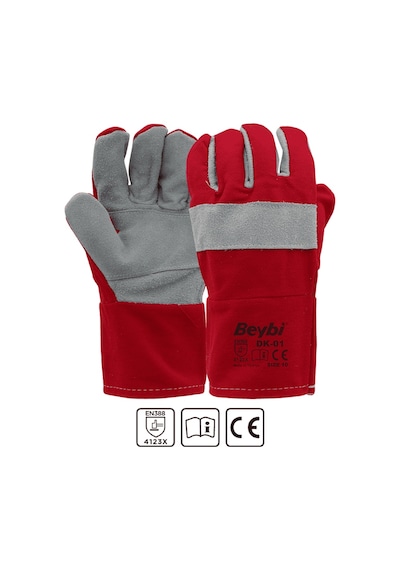 Beybi Deri Eldiven Kırmızı Dk-01
