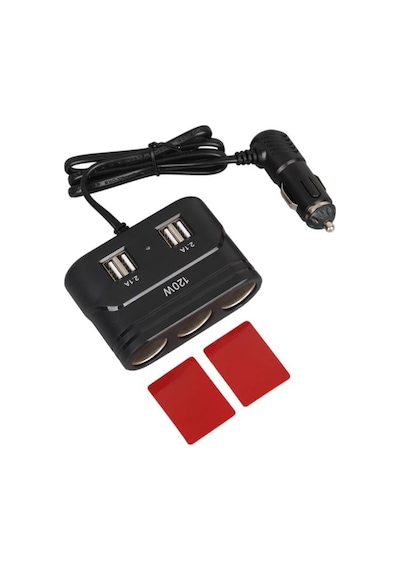Olesson 1678 12-24v 4 Usb Girişli 120w 80cm Kablolu 3 Lü Araç Çakmak Çoklayıcı