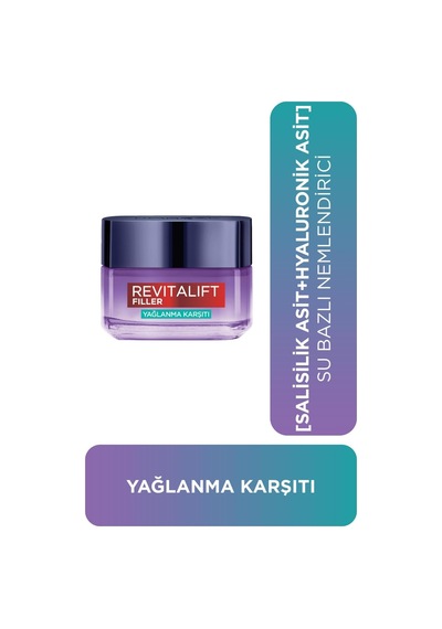 Revitalift Filler Yağlanma Karşıtı Su Bazlı Nemlendirici Jel Krem - Salisilik Asit &amp Hyaluronik Asit