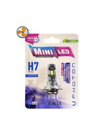 Renault Clio 2009-2012 Photon Mini Fanlı H7 Kısa Led Far 16000 Lumens