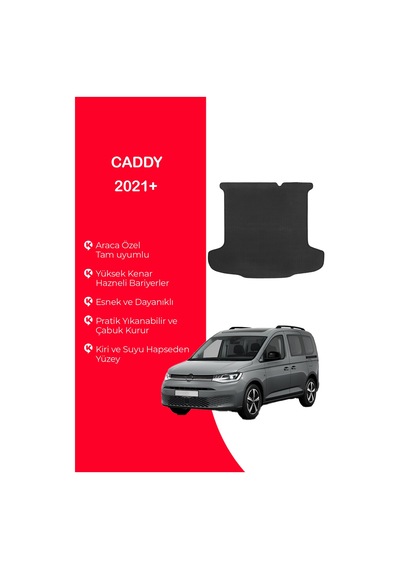 Caddy 2021 Ve Üzeri Uyumlu Hücreli Yüzey Eva Bagaj Havuzu Siyah Yüzey