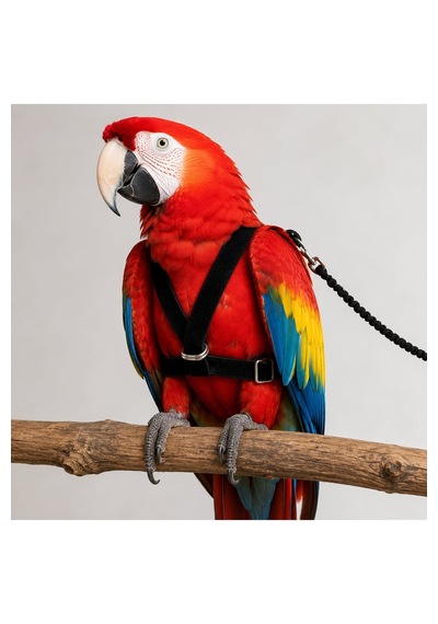 Macaw Ve Pakistan İskender Papağan Tasması - Ayarlanabilir