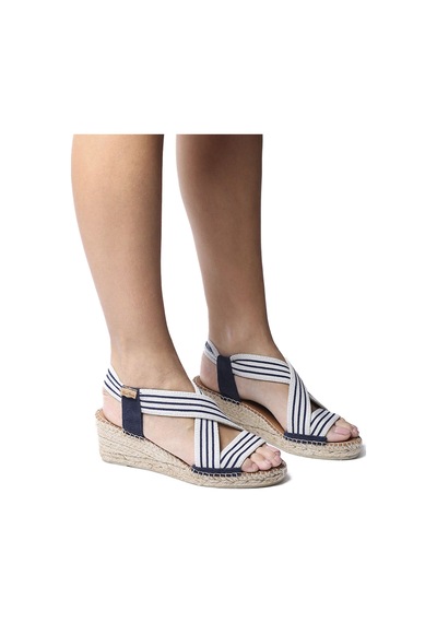 Sandalet Kadın Tina Toni Pons Ecru-navy Cru-mari Null Rose