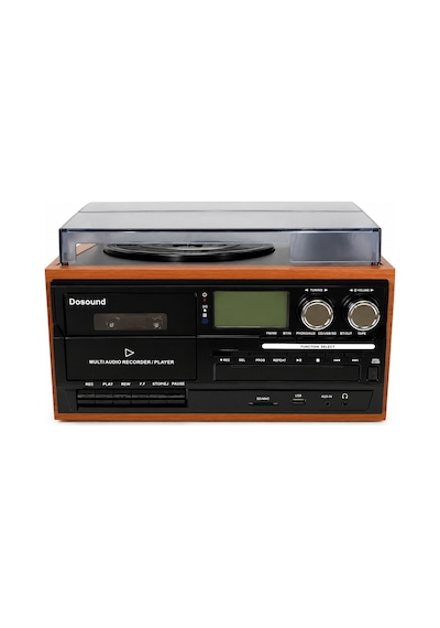 Dosound Tr-17s Ahşap Çok Fonksiyonlu Pikap Kaset Cd Usb Bluetooth Müzik Sistemi 1 Adet