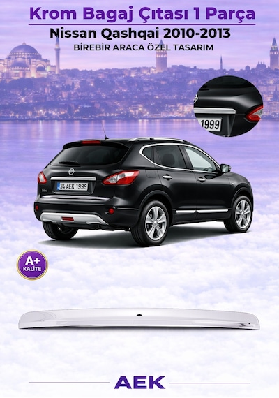 Nissan Qashqai Bagaj Çıtası 2010-2013 Sensörlü Paslanmaz Çelik
