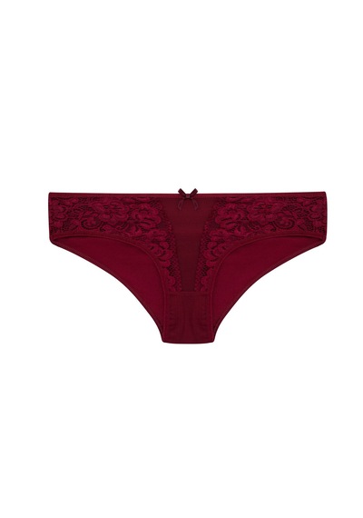 Lüx Drm Yumuşak Dantelli Bikini Külot Bordo 5 Adet 2510 Bordo
