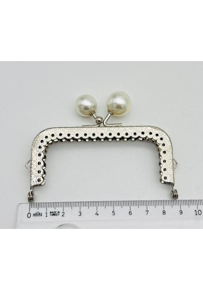 Angel Çanta Aksesuar 9 Cm Cüzdan Klipsi Silvery Renk İncili Diğer