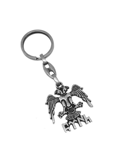 Çift Başlı Kartal Ve Göktürkçe Türk Yazılı Döküm Metal Anahtarlık