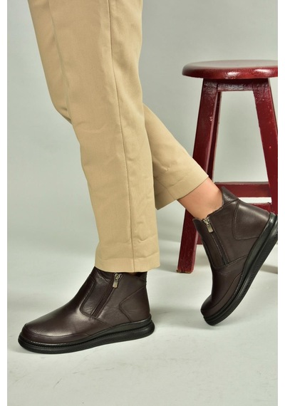 Fox Shoes V555070903 Kahverengi Hakiki Deri Kadın Bot Kahverengi-hakiki Deri