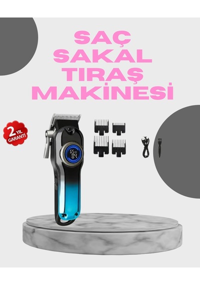 Ceylan Adam Profesyonel Saç Kesme Makinesi 2000 Mah Şarjlı, Lcd Ekranlı