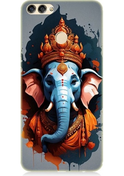 Huawei P Smart Uyumlu Ganesha Ganeşa Desenli Silikon Kılıf