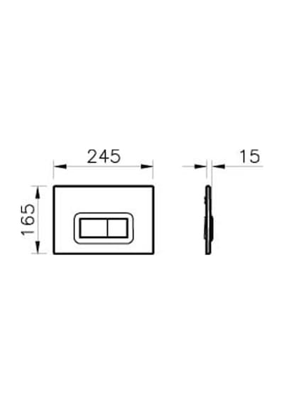 VitrA Loop R 740-0685 Kumanda Paneli 8cm Mat-krom Krom