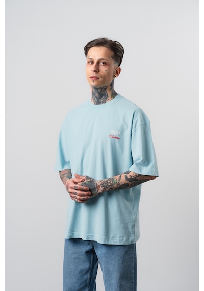 Respire Erkek Cadillac Baskılı Oversize T-shirt Bebe Mavi Bebek Mavisi
