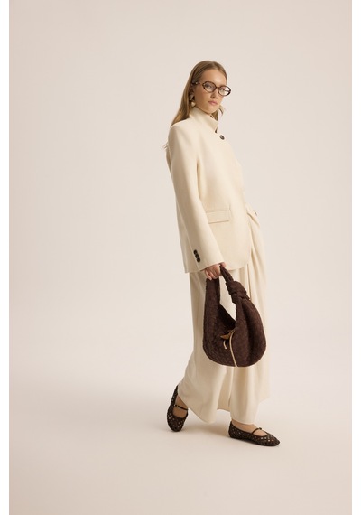 Mai Studios Co. Lagoon Dik Yaka Bej Blazer Bej