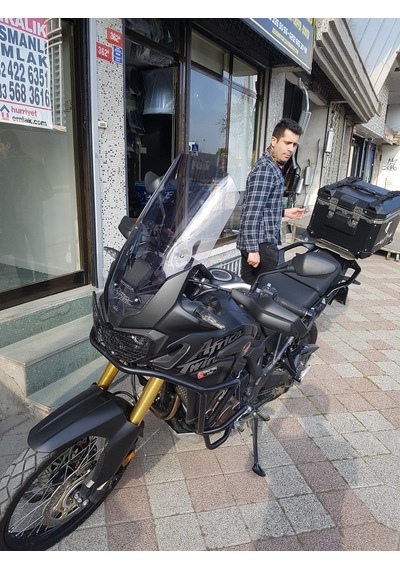 2016-19 Honda Africa Twin Crf1000 Uzun Ön Cam Zeus Açık Füme 58 CM 4 CM