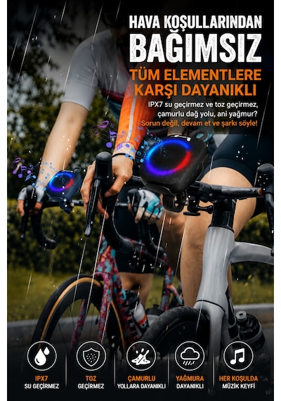 Wıreless Bluetooth Portable Speaker Bs-296 8w Rgb Kablosuz Hoparlör Scooter Ve Bisiklet Uyumlu Bluetooth Hoparlör Taşınabilir Şarjlı Rgb Işıklı 1800 Mah Ipx7 Su Geçirmezlik Dış Mekan Hoparlör Wıreless Bluetooth Portable Speaker Bs-296 8w Rgb Kablosuz Hoparlör Scooter Ve Bisiklet Uyumlu Bluetooth Hoparlör Taşınabilir Şarjlı Rgb Işıklı 1800 Mah Ipx7 Su Geçirmezlik Dış Mekan Hoparlör