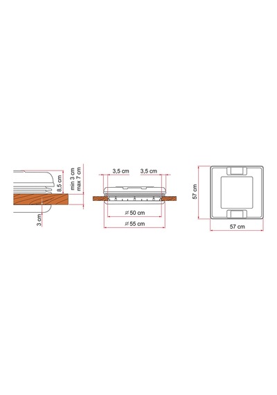 Fiamma Vent 50 Kristal 50 x 50 cm Karavan Tavan Heki Çok Renkli