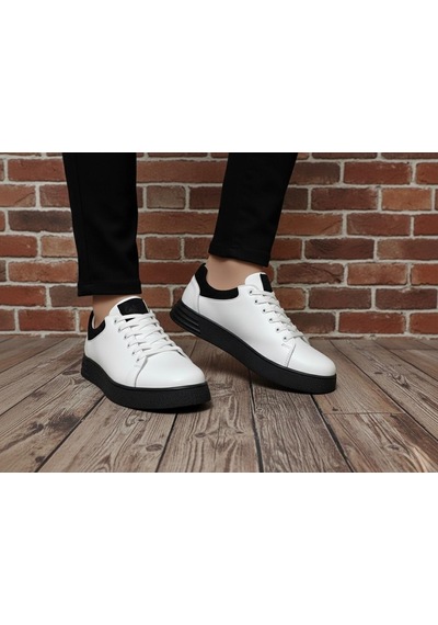 Catelli %100 Deri Ortopedik Erkek Rahat Günlük Sneaker Mevsimlik Taraftar Ayakkabı 40-44 Siyah Beyaz Catelli %100 Deri Ortopedik Erkek Rahat Günlük Sneaker Mevsimlik Taraftar Ayakkabı 40-44 Siyah Beyaz