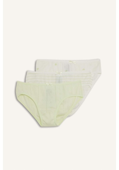 Defacto Kız Çocuk 3lü Slip Külot G1972a825augn653 Yeşil-gn653