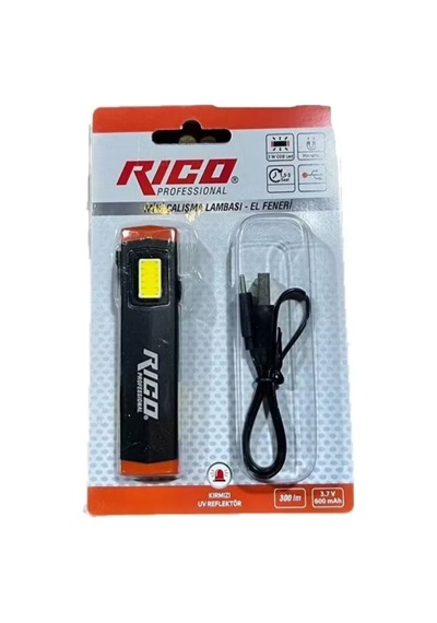 Rico Mini Çalışma Lambası-el Feneri Kırmızı - Siyah