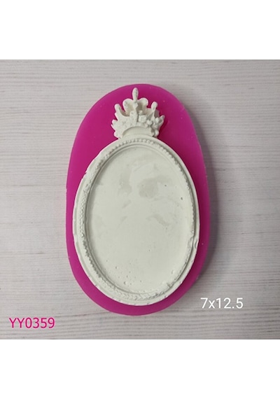 Yy0359 Kral Taçlı Elips Çerçeve Silikon Kalıp